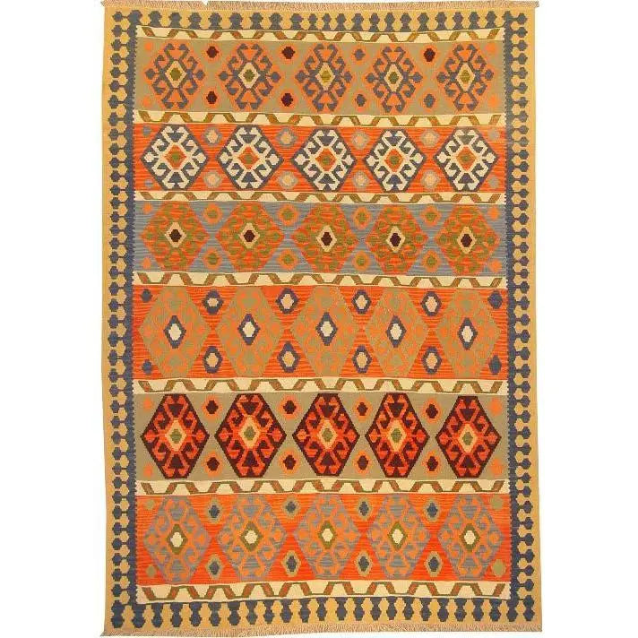 One Of The Kind Ardabil Persian Kilim 8'10" x 6'0"